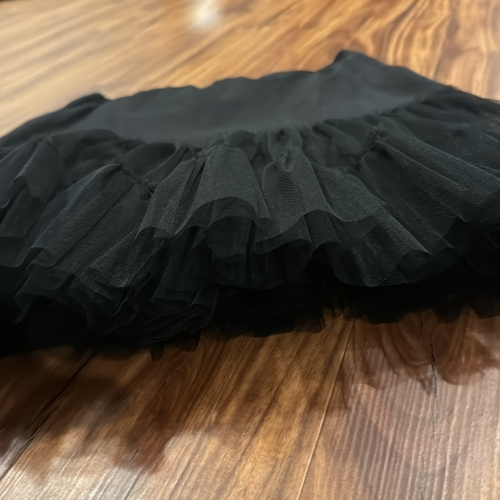 Anthropologie Eloise Skirt Small Black Tulle Tutu Crenoline Midi Mini Balletcore - Picture 4 of 6
